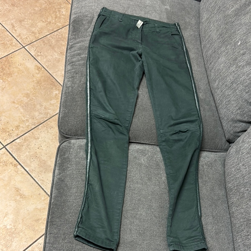 Elegant Dark Green Women's Straight Leg Pants